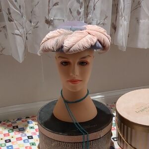 Elegant vintage Pink and Purple Women's Hat